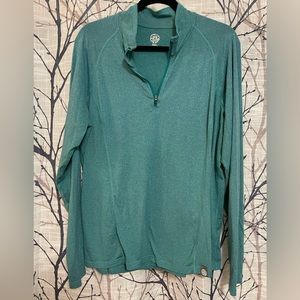 REI Co-Op plus size XXL teal 1/4 zip long sleeve